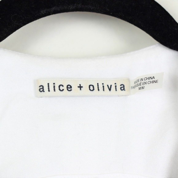 Alice + Olivia Jenice White Linen Open Blazer Sz M - Picture 11 of 11